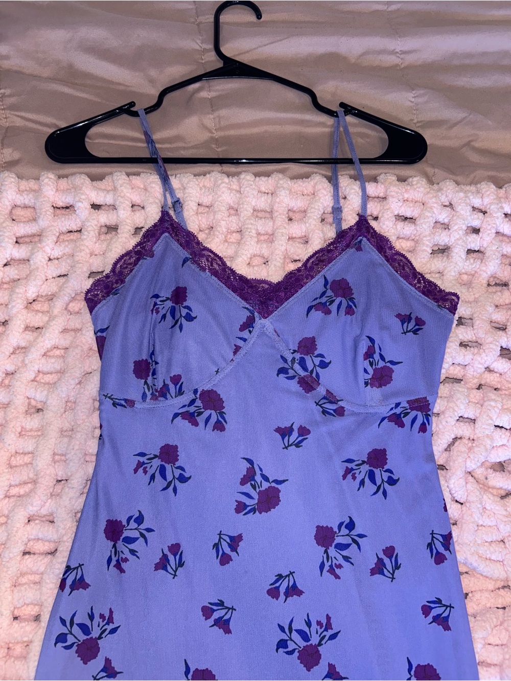 wild fable Lavender Floral Lace-Trim Slip